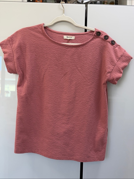 Madewell Tops - Madewell Short Sleeve Waffle Knit Top in Rose